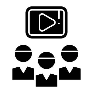 Creative Team Glyph Icon Stock Illustration