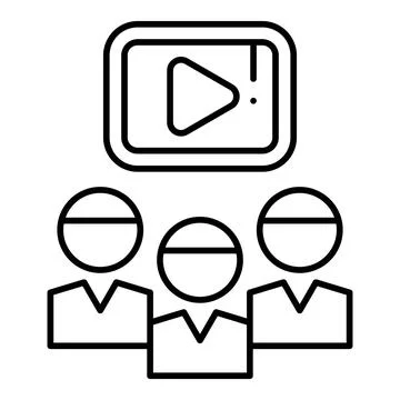 Creative Team Line Icon Stock Illustration