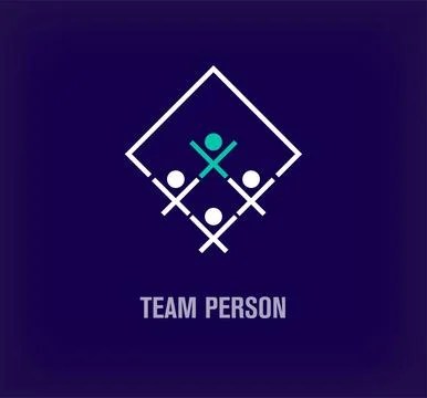 Creative team person logo. Stock Illustration