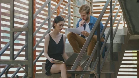 Creative team  stylish startup small business  casual meeting  . Stock Footage 81065143