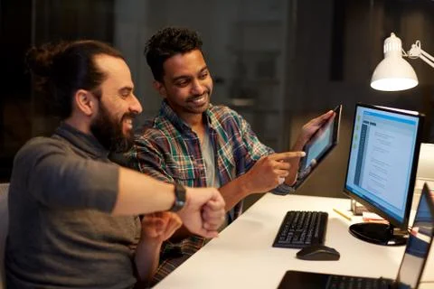 Creative team with tablet pc working at office Foto stock