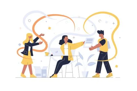 Creative team working together Stock Illustration
