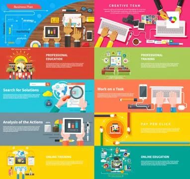 Creative team. young design team working at desk Stock Illustration