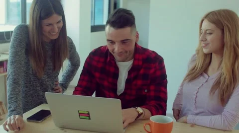 Creative teamwork group in the startup office Stock Footage 62948266