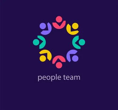 Creative teamwork logo. Stock Illustration
