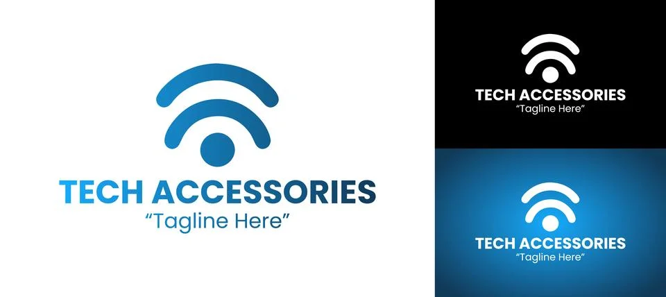 Creative Tech Accessories Logo 스톡 일러스트