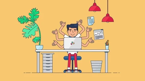 Creative Tech Workspace Stock Footage 75078533