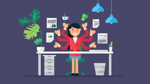 Creative Tech Workspace 스톡 일러스트