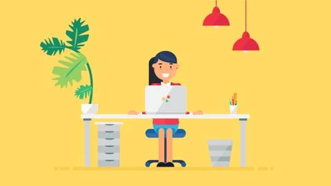 Creative Tech Workspace Stockillustratie