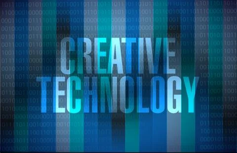 Creative technology binary sign concept Stockillustratie