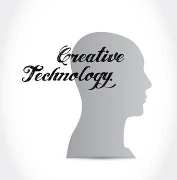 Creative technology brain sign concept Stock Illustration