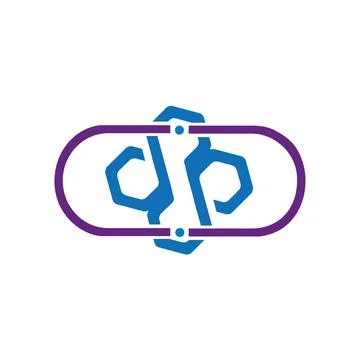 Creative Technology Concept Logo Design Template Stock Illustration