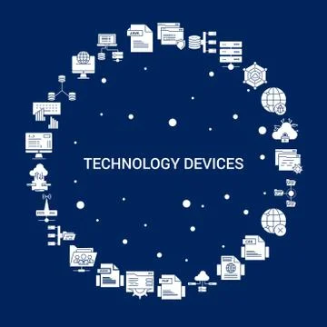 Creative Technology Device icon Background Ilustração Stock