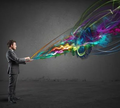 Creative technology 库存插图