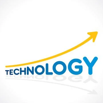Creative technology word graph design vector Stock Illustration