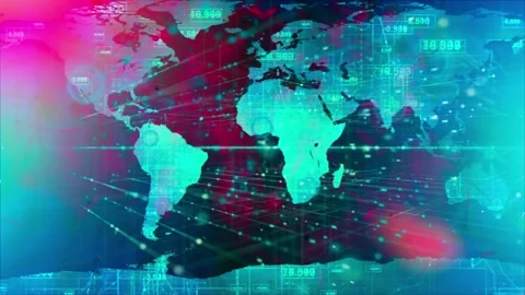 Creative telecommunication and internet network connection concept animation. Vídeos de archivo 334652581