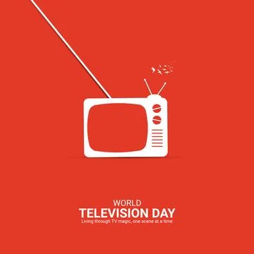 Creative Television Day ads design. World Television Day, Celebrated Novemb.. Stock Illustration