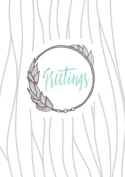 Creative template card Illustrazione stock