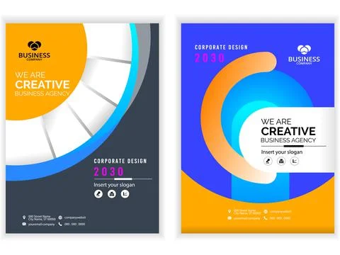 Creative template, Corporate Flyer, brochure cover design layout, annual Report Stock Illustration