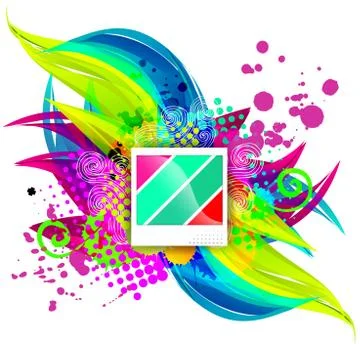 Creative template multicolor background. Abstract elements concept, vector .. Stock Illustration