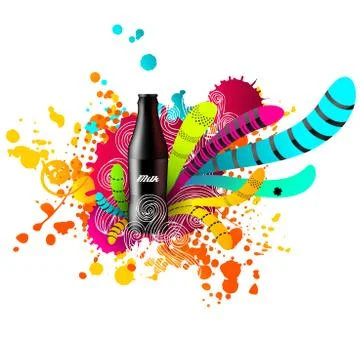 Creative template multicolor background. Abstract elements concept, vector il Stock Illustration