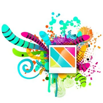 Creative template multicolor background. Abstract elements concept, vector il Stock Illustration