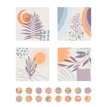 Creative templates for social networks Stock Illustration