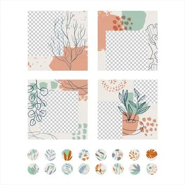 Creative templates for social networks Stock Illustration