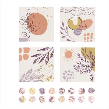 Creative templates for social networks Stock Illustration