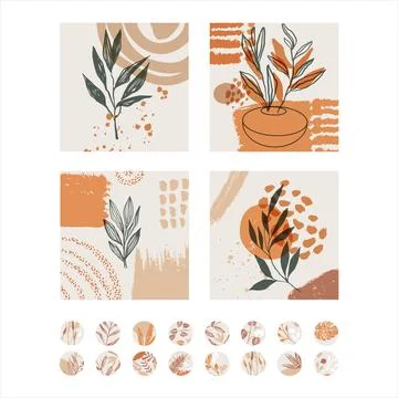 Creative templates for social networks Stock Illustration