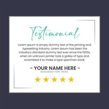 Creative Testimonial, Quote , Infographic Template Illustrazione stock
