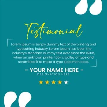 Creative Testimonial, Quote , Infographic Template Illustrazione stock