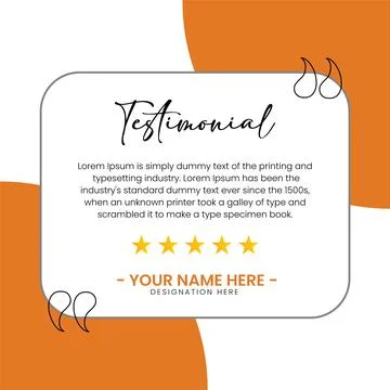 Creative Testimonial, Quote , Infographic Template Illustrazione stock