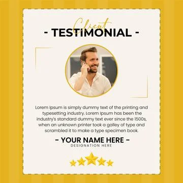Creative Testimonial, Quote, Infographic Template Stock Illustration