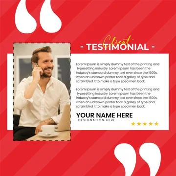 Creative Testimonial, Quote, Infographic Template Illustrazione stock