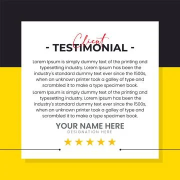 Creative Testimonial, Quote , Infographic Template Stock Illustration
