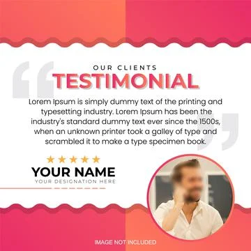 Creative Testimonial, Quote , Infographic Template. Quote Testimonial Templ.. Stock Illustration