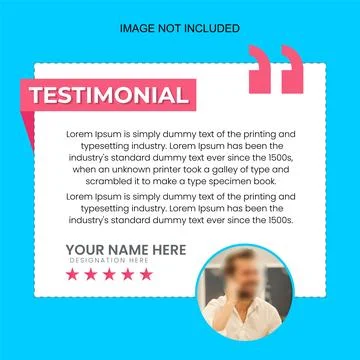 Creative Testimonial, Quote , Infographic Template. Quote Testimonial Templ.. 스톡 일러스트