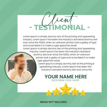 Creative Testimonial, Quote , Infographic Template. Quote Testimonial Templ.. Stock Illustration