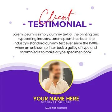 Creative Testimonial, Quote , Infographic Template. Quote Testimonial Templ.. Stock Illustration