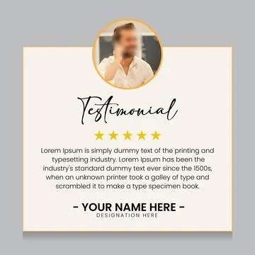 Creative Testimonial, Quote , Infographic Template. Quote Testimonial Templ.. Stock Illustration