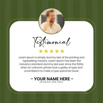 Creative Testimonial, Quote , Infographic Template. Quote Testimonial Templ.. Stock Illustration