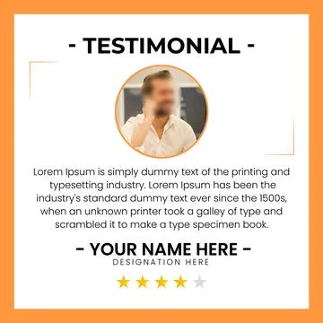 Creative Testimonial, Quote , Infographic Template. Quote Testimonial Templ.. Stock Illustration