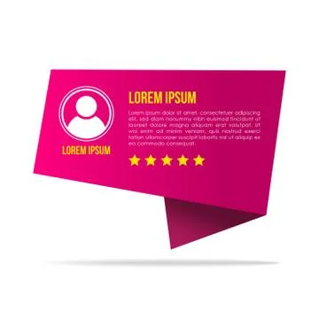 Creative testimonials template with different shapes. Testimonial Speech bubb Stockillustratie