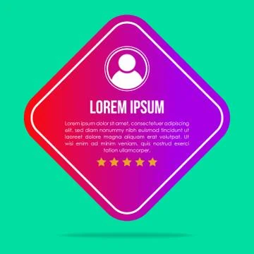 Creative testimonials template with different shapes. Testimonial Speech bubb Stock Illustration