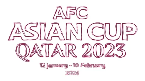 Creative Text animation for the 2024 Asian Championship in Qatar Stock Footage 258214358