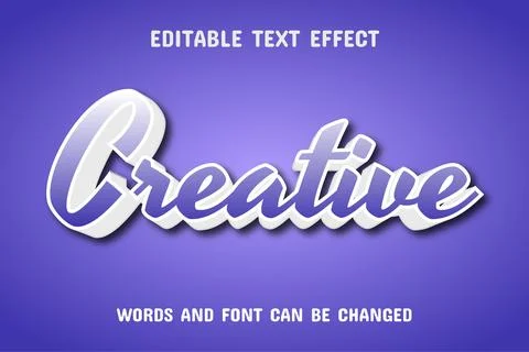 Creative text - editable text effect Stock Illustration