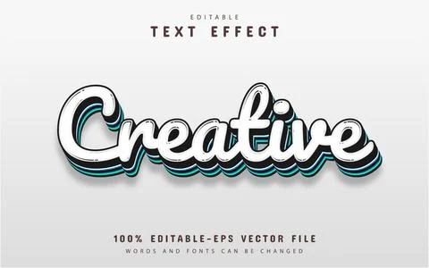 Creative text effect editable Stock Illustration