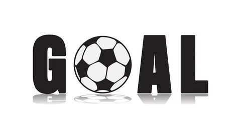 Creative text effect goal soccer vector. Stock Illustration