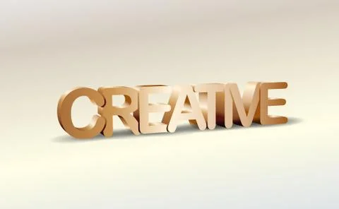 Creative text with shadow Stock Illustration